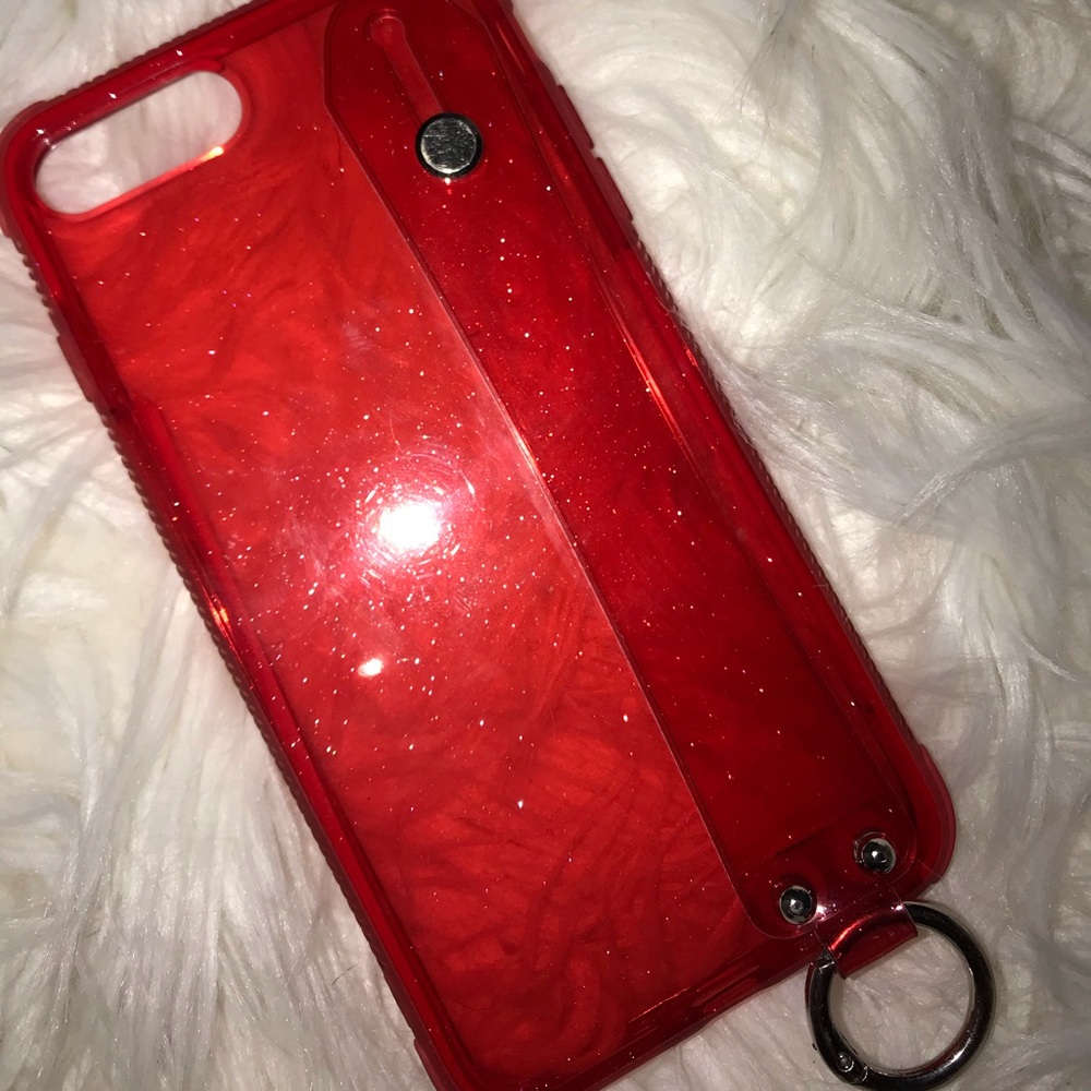 Red glitter iPhone 7 plus case